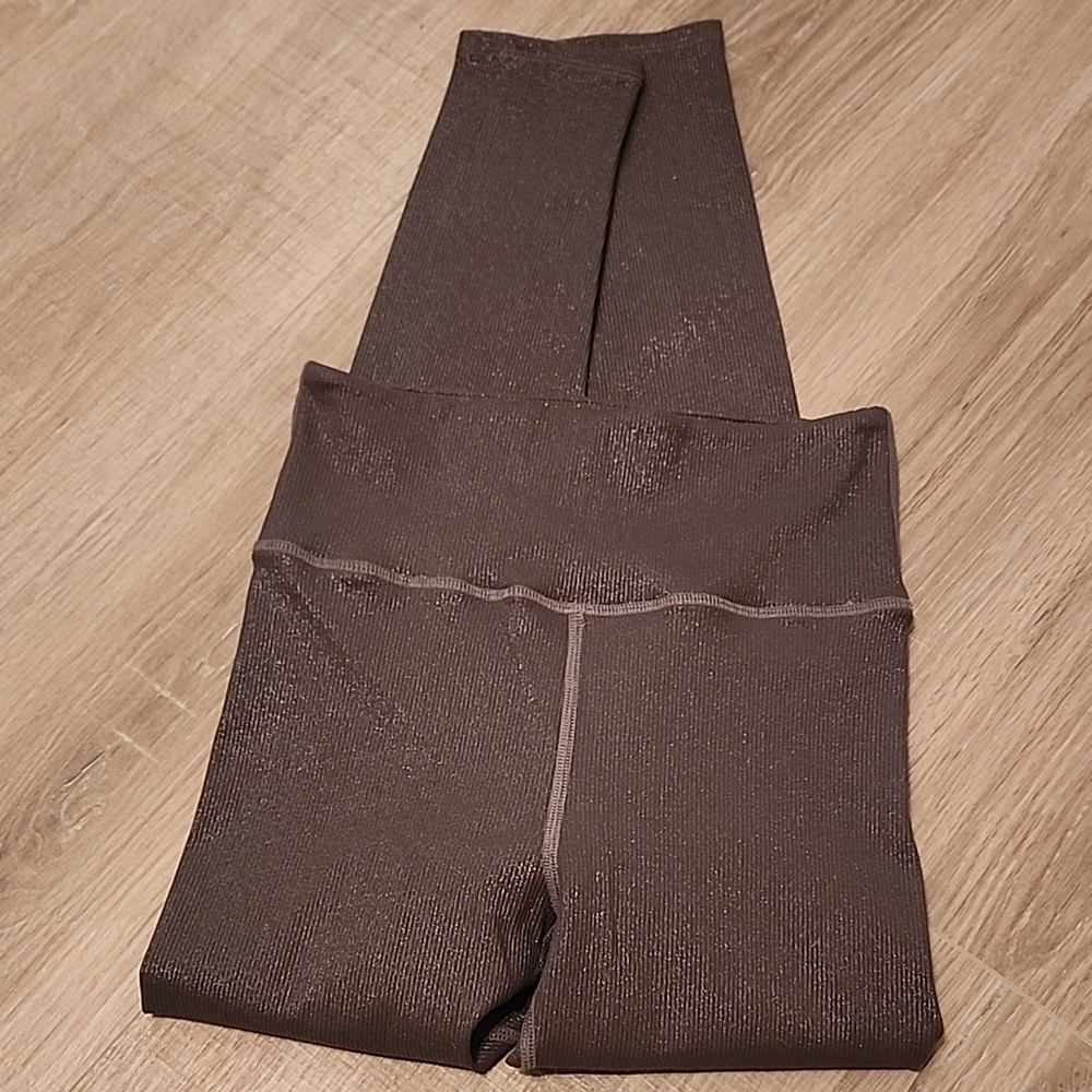 ONA Black Taupe Shimmering Rose Gold Leggings